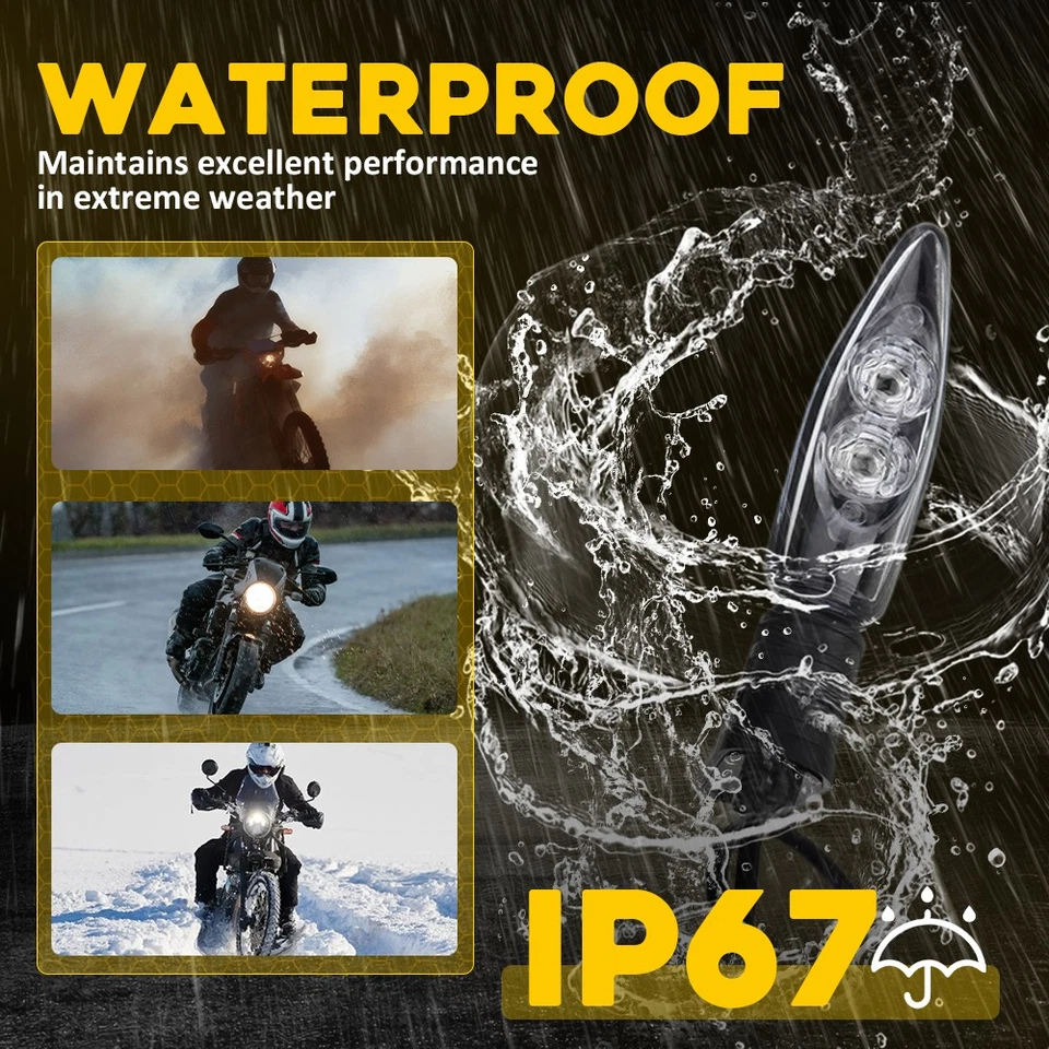 Par de luces intermitentes LED de giro delanteras para motocicleta para BMW F800R F800GT F800GS Foto 4 de 4