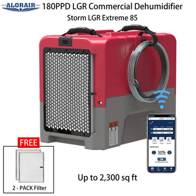 AlorAir 180 PPD LGR WiFi Commercial Dehumidifier With Pump for Flood Restoration