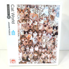 Colorful Cat World Puzzle 1000 Pcs Kittens Kitty 27"x 19" NEW