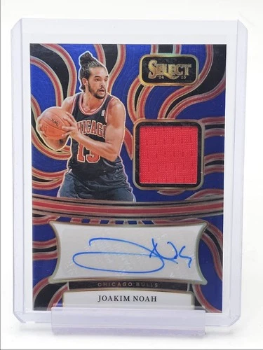 JOAKIM NOAH 2024-25 SELECT BLUE PRIZM USED PATCH AUTOGRAPHED AUTO /49 Q4931