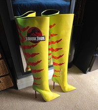 GCDS X Jurassic Park Boots Extremley Rare Over Knee Boots - EU 37 (UK 4)