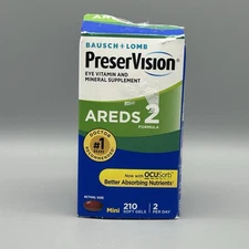 PreserVision AREDS 2 Eye Vitamin & Mineral Supplement 210 Mini Soft Gel