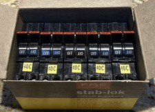  5 - FPE Federal Pacific 20A 2 Pole NC220 Stab-Lok Breaker THIN NC NEW ORIG BOX