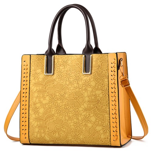 Borsa a tracolla donna in pelle sintetica media classica stampa in pizzo borsa a tracolla - Foto 8 di 10