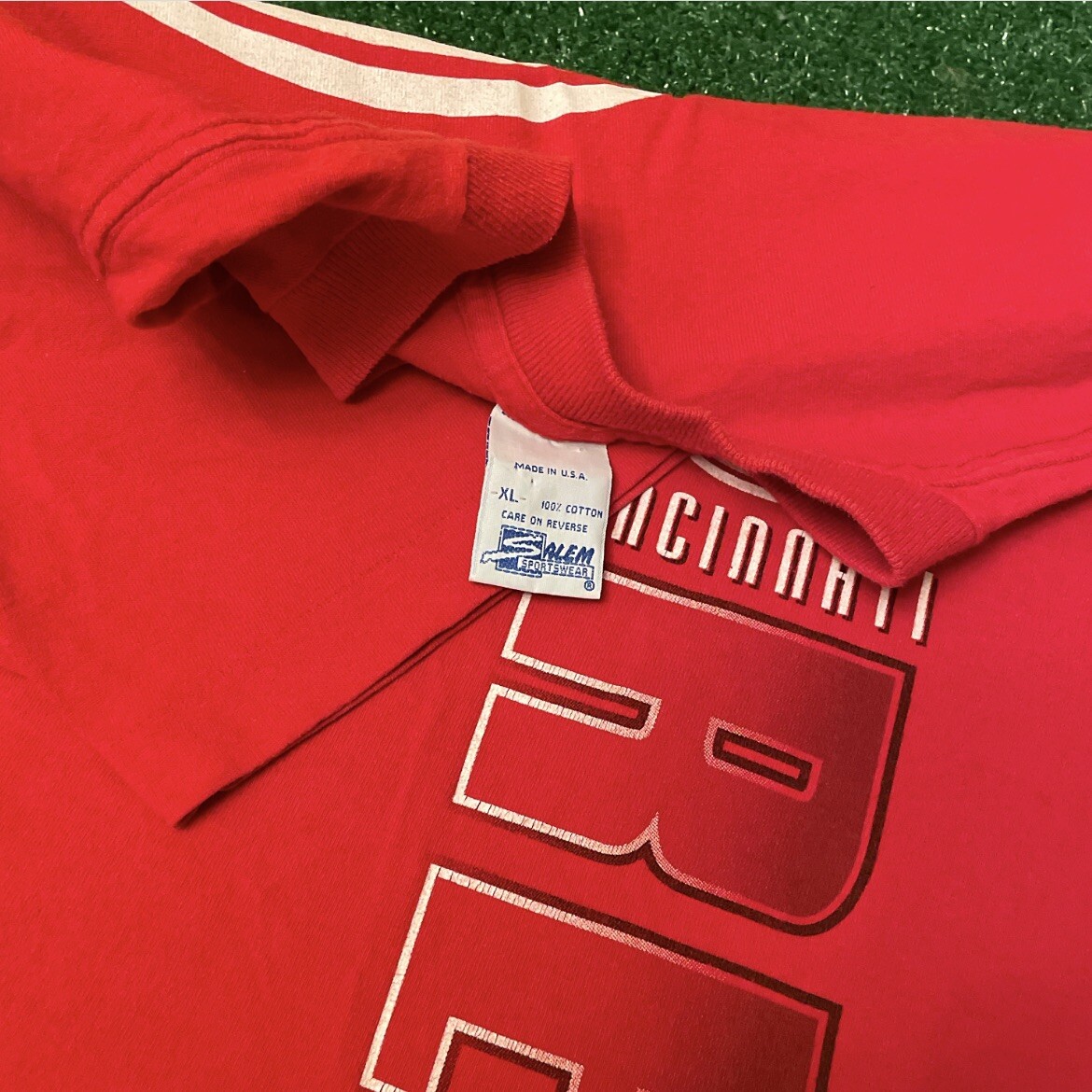 VTG 90s Cincinnati Reds MLB Baseball Spell Out Logo Vintahe 1996 Shirt ...