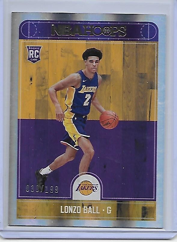 2017-18 Hoops Premium /199 ROOKIE LONZO BALL Los Angeles Lakers #252