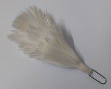 Plume Army Issue White Hackle For Balmoral Glengarry & Various Military Headwear