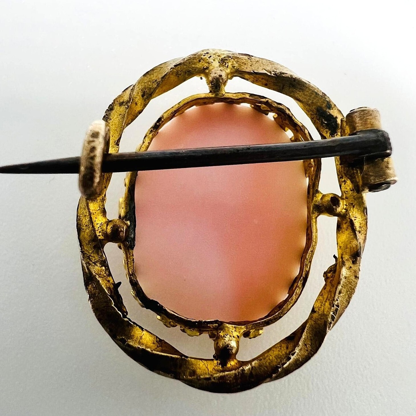 Antique Gem Brooch Angel Skin Coral Empire to Early Biedermeier Cameo brooch