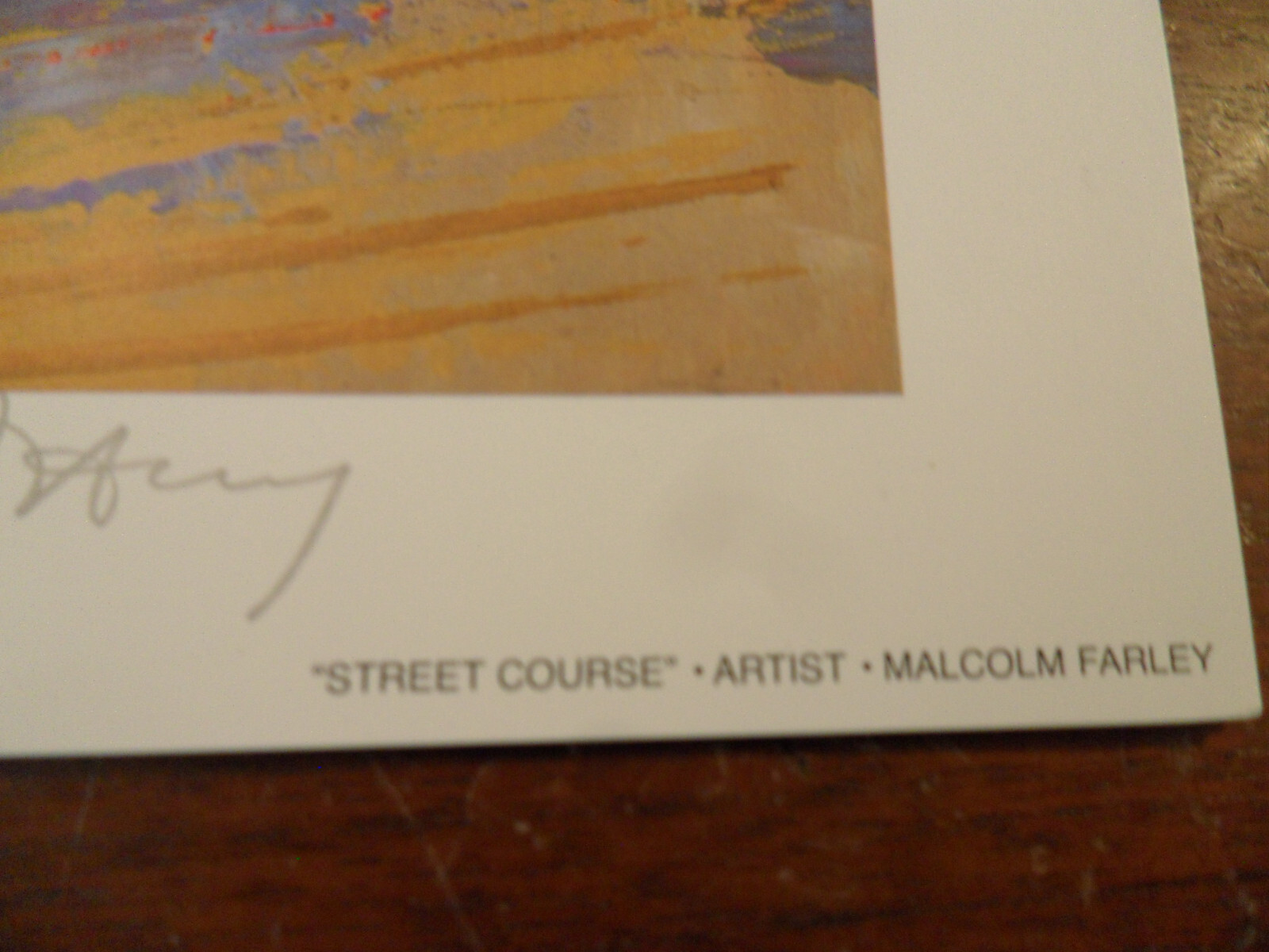 24" x 16" Street Course Signed 211/550 Print by Malcolm Farley Indy Car