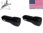 2x 2.4 Amp Dual Charger USB A & C Car Cigarette Lighter Plug Rapid Charging Fast