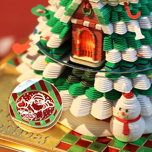 3D Desk Calendar Notepad 2025 Carving Memo Pad w/Lights Tree New year Gifts US - Picture 3 of 12