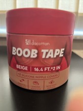 Breathable Boob Tape 1 Roll of 16.4 ft X 2" and 2 Silicone Nipple Covers NEW