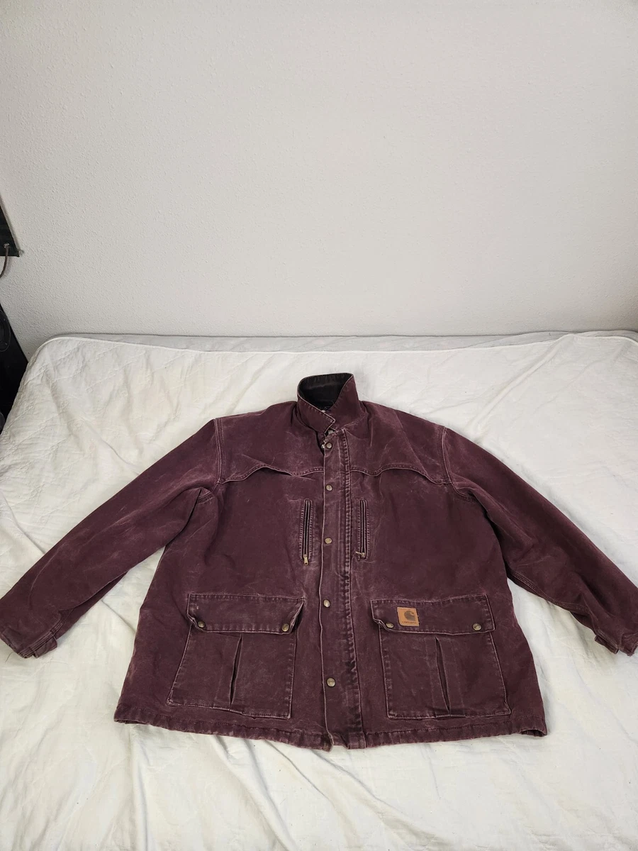Burgundy carhartt jacket clearance