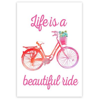 Gift Sticker : Life is a Beautiful Ride Bike Bicycle Outdoors Decor