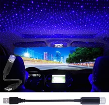 USB Star Projector Night Light, Portable Adjustable Romantic Interior Roof Light