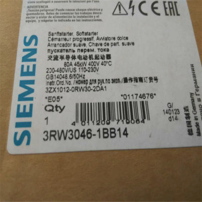 3RW3046-1BB14 NEW Siemens soft starter 3RW3046-1BB14 45KW 1PCS Fast delivery