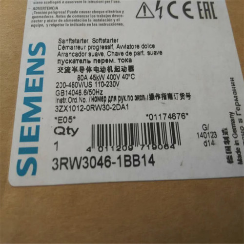 3RW3046-1BB14 NUEVO Siemens arranque suave 3RW3046-1BB14 45KW 1 PIEZA Entrega rápida A - Imagen 1 de 6