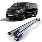 Roof Rack Cross Bars Silver For Renault Trafic 2014-2022 with Roof Rails