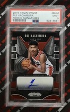 2019 panini prizm #RHM rui hachimura rc; rookie signatures auto PSA 9 (CENTERED)