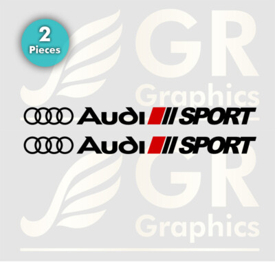 AUDI S LINE X2 Logo Decal Sticker 11 Sport Racing Stripe Emblem PAIR