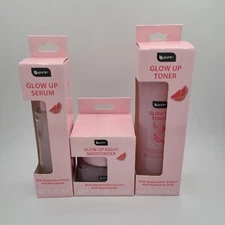 3pk New B Pure Glow Up Watermelon Toner Serum Night Moisturizer Hyaluronic Acid 