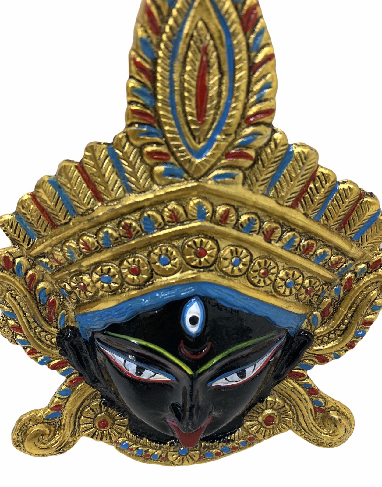 LARGE Rare Goddess Kali Maa / Mata Durga Wall Hanging Face -  Denmark