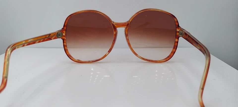 Винтажные солнцезащитные очки Foster Grant коричневые овальные увеличенного размера в оправе с рожком ТОЛЬКО ОПРАВЫ США - Изображение 3 из 4