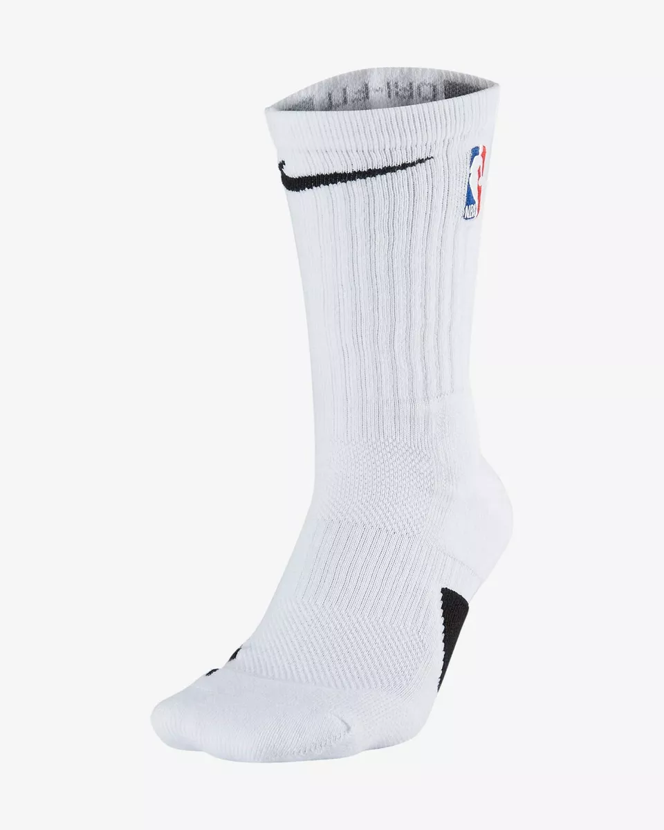 Nike Elite NBA Logo Basketball Socks White Black Men&#039;s Large L 8 -12 eBay