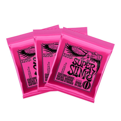 3/6x ERNIE BALL 2223 PREMIUM SAITEN E-GITARRE SUPER SLINKY 9-42 ELECTRIC STRING