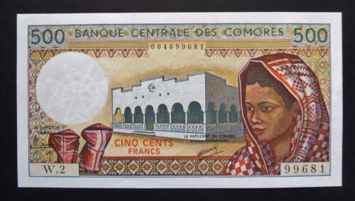 Comores - Banque Centrale - 500 Francs - 1986 - Série W.2 - Afbeelding 1 van 2