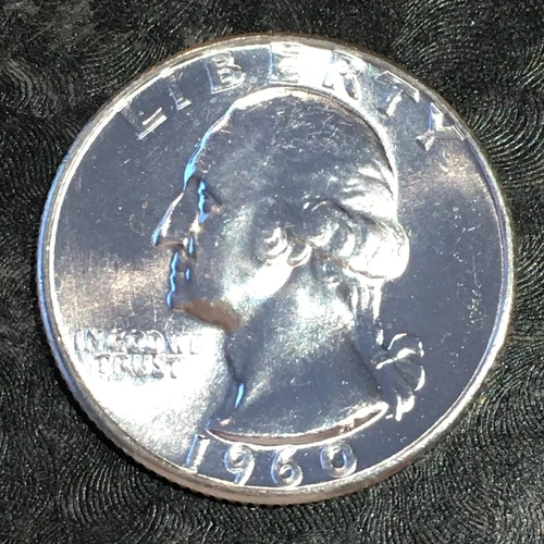 1960 Silver Washington Quarter Original Uncirculated - High Quality Scans #P624