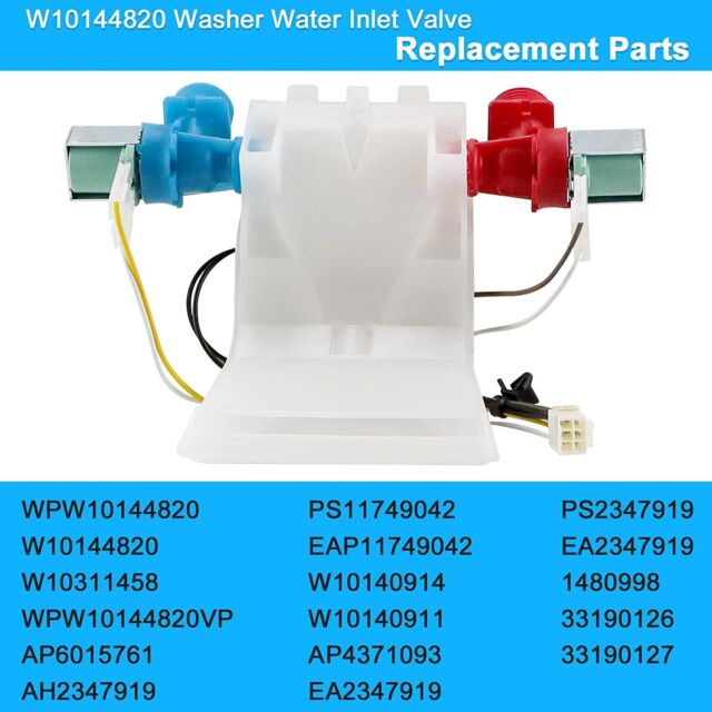 NEW W10144820 Whirlpool Washer Water Valve w/ Thermistor AP4371093 PS2347919
