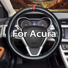 15 Steering Wheel Cover Genuine Nappa Leather For Acura Black