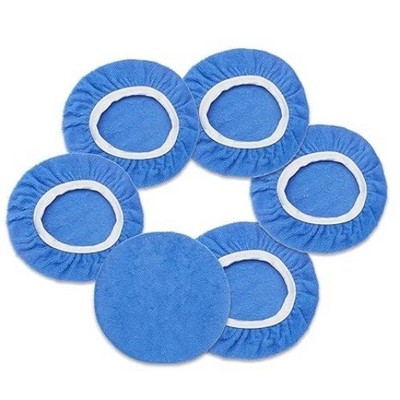 6 PCS Car Buffing Pads for 9-10 Inch Orbital Polisher, Microfiber Polishing Pad