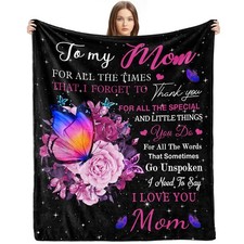 Mothers Day for Gifts Mom Gifts to My mom Blanket from Daughter Son Birthday ...