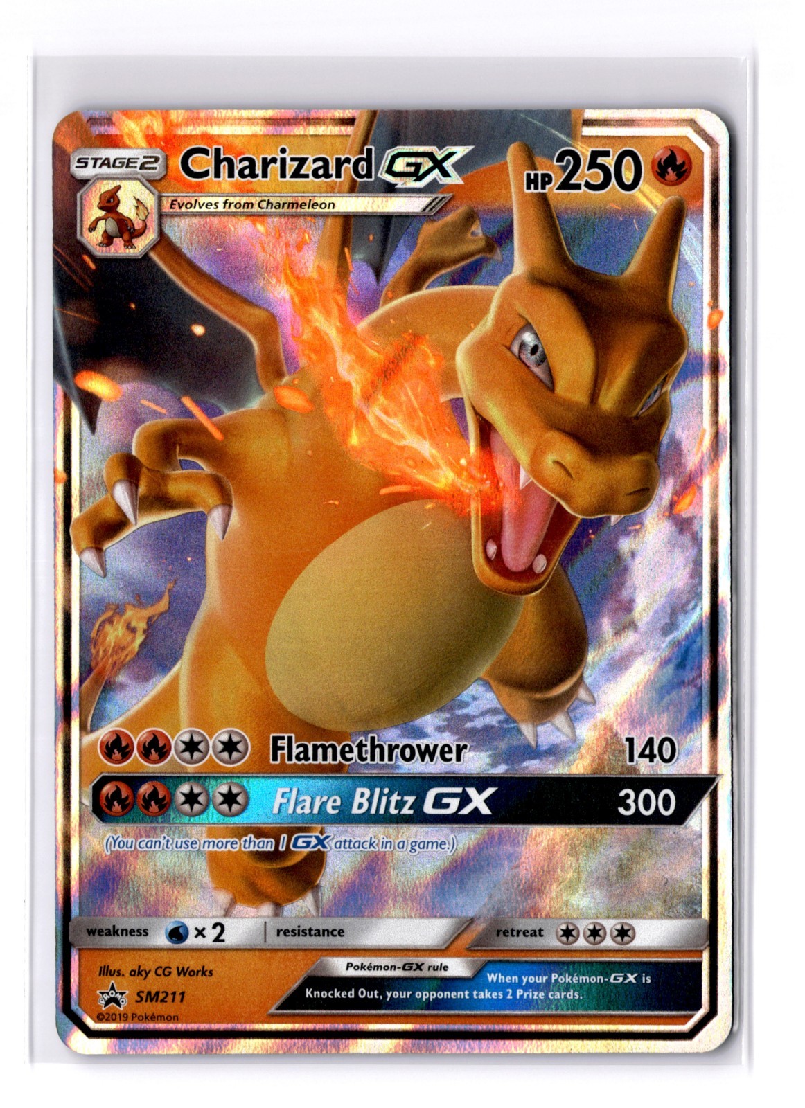 Charizard GX - SM211 Sun & Moon Black Star Promo Card - NM - POKEMON TCG