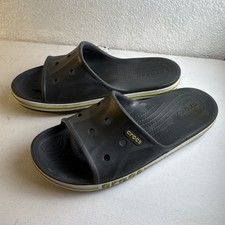  9000 Crocs Men's Black Slide Comfort Sandals Size 10 Synthetic Summer Casual