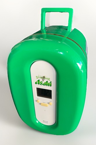 Rare Asahi Beer Style Free Fridge W/ Clock  *working 