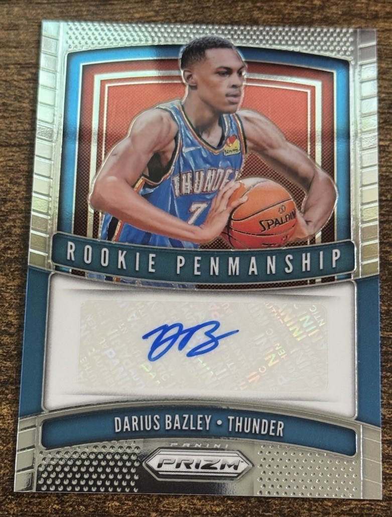 2019-20 Panini Prizm Darius Bazley Thunder Rookie Penmanship Auto SP Free