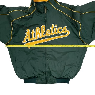 VTG 00s MLB OAKLAND ATHLETICS A's MAJESTIC AUTHENTIC DUGOUT JACKET