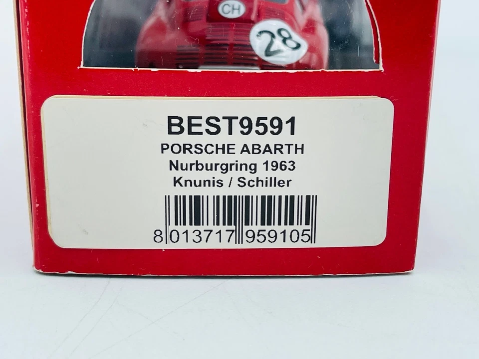 TOP PRICE! BEST MODEL 9591 PORSCHE Abarth n°28 Nurburgring 1963 1.43 - Image 4 of 4