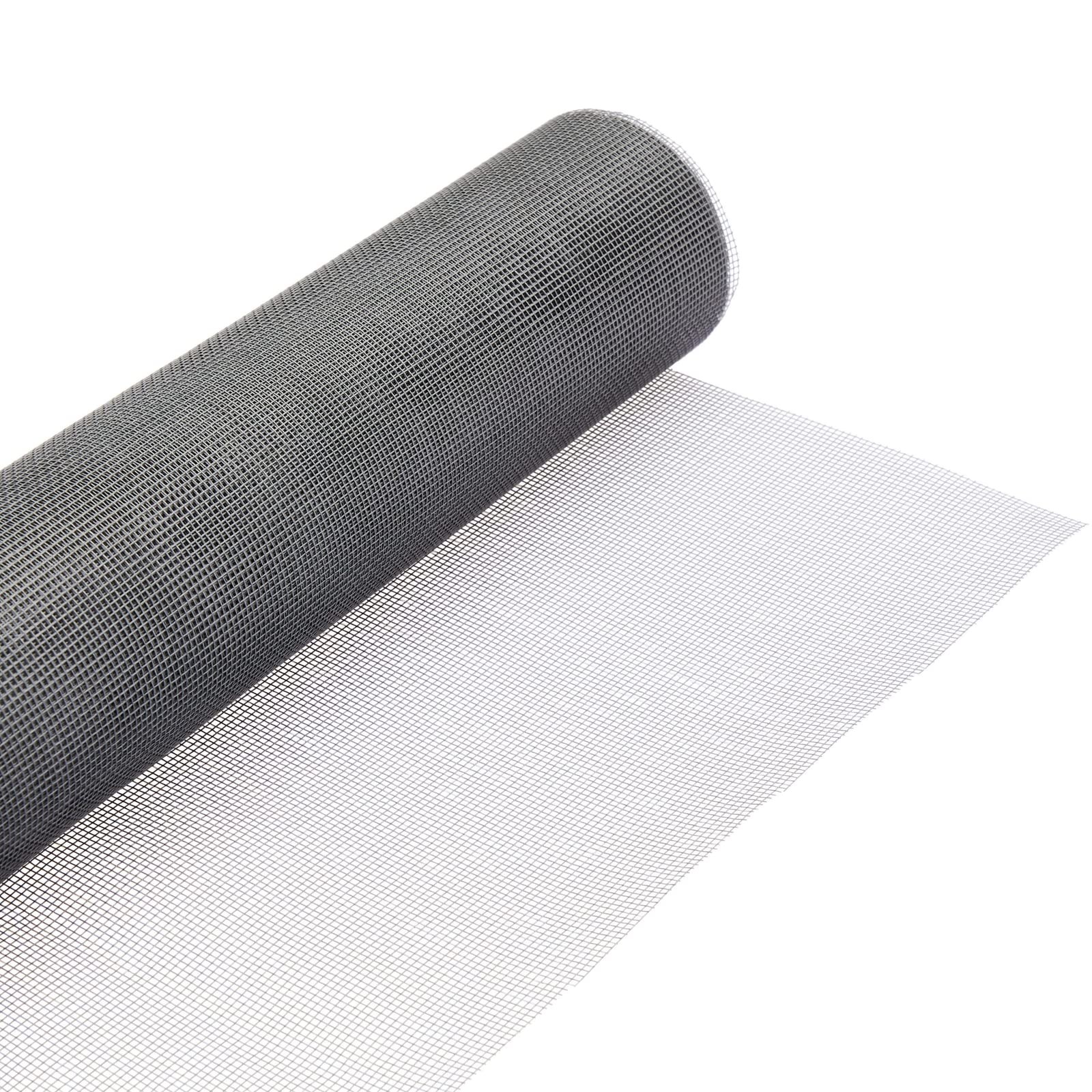 Durable 59x118 in Gray Screen Door Mesh Roll - Tear-Resistant Window Screen