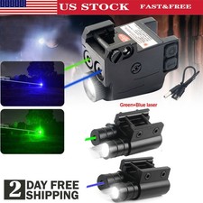 Weapon LED Flashlight Light Red/Green/Blue Laser Sight Combo 20mm Picatinny Rail
