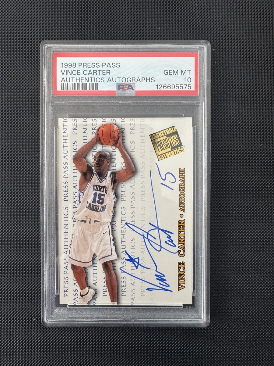 Vince Carter 10 Graded Basketball Autographed Sports Trading Cards