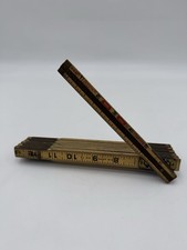 Vintage Lufkin Zig-Zag X48 Red End Extension Rule Folding Wood Ruler