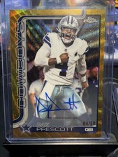 2025 Topps Chrome #BA-DP Dak Prescott Gold Wave ON CARD Auto 04/50 JERSEY MATCH