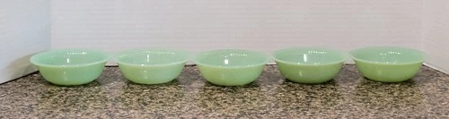 5 Fire King Jadeite Berry Bowls