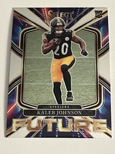 Kaleb Johnson Panini Select #22 Pittsburgh Steelers Future Rookie 2025 NFL Card. rookie card picture