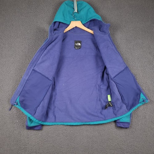 Chaqueta para mujer THE NORTH FACE M azul púrpura Denali polar Polartec con capucha cremallera - Imagen 9 de 14