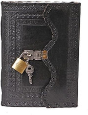 Leather Diary Journal with Lock Notepad Writing Book with Lock  Key Handmade Pa